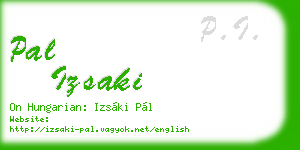 pal izsaki business card